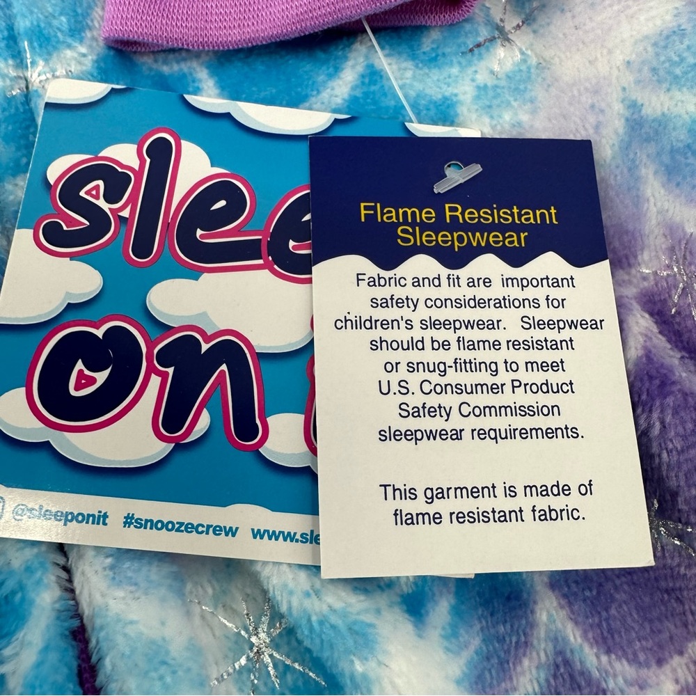 Sleep On It Kids Big Girl Mermaid Onesie Size Large 14 / 16 New with Tags - Picture 10 of 11